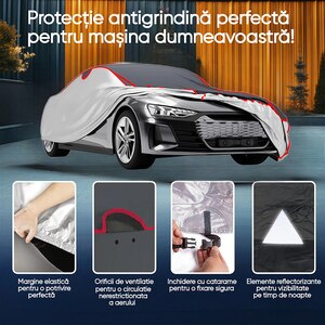 Prelata auto WALSER Premium Hybrid XL, 525 x 175 x 120 cm, gri Prelata auto WALSER Premium Hybrid XL, 525 x 175 x 120 cm, gri