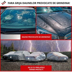 Prelata auto WALSER Perma Protect S, 400 x 162 x 117 cm, gri Prelata auto WALSER Perma Protect S, 400 x 162 x 117 cm, gri