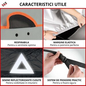 Prelata auto WALSER L, 475 x 162 x 117 cm, antigrindina, argintiu-negru Prelata auto WALSER L, 475 x 162 x 117 cm, antigrindina, argintiu-negru