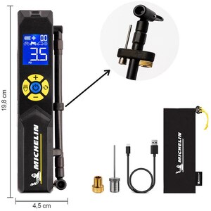 Compresor auto MICHELIN 50141, reincarcabil, 12V, 10.3 bar, negru Compresor auto MICHELIN 50141, reincarcabil, 12V, 10.3 bar, negru
