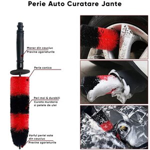 Perie curatat jante ROLL FAST 50569R, 43cm, negru-rosu Perie curatat jante ROLL FAST 50569R, 43cm, negru-rosu