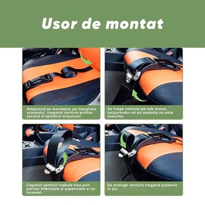 Deviator centura siguranta pt femei gravide ROLL FAST 51060R, ajustabil, negru Deviator centura siguranta pt femei gravide ROLL FAST 51060R, ajustabil, negru