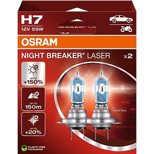 Bec auto OSRAM Night Breaker Laser, 55W, 12V, H7, 2buc Bec auto OSRAM Night Breaker Laser, 55W, 12V, H7, 2buc