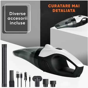 Aspirator auto ROLL FAST 81810R, 150W, alb-negru Aspirator auto ROLL FAST 81810R, 150W, alb-negru