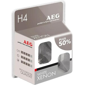 Becuri auto Xenon AEG White Xenon, H4, 60/55W, 2buc Becuri auto Xenon AEG White Xenon, H4, 60/55W, 2buc