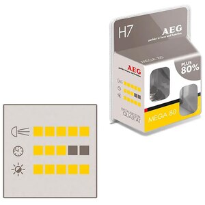 Becuri auto AEG Mega Plus, H7, 55W, 2buc Becuri auto AEG Mega Plus, H7, 55W, 2buc
