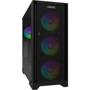 Carcasa PC AQIRYS Avior, USB 3.0, Fara sursa, iluminare ARGB, negru Carcasa PC AQIRYS Avior, USB 3.0, Fara sursa, iluminare ARGB, negru