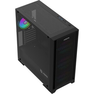 Carcasa PC AQIRYS Avior, USB 3.0, Fara sursa, iluminare ARGB, negru Carcasa PC AQIRYS Avior, USB 3.0, Fara sursa, iluminare ARGB, negru