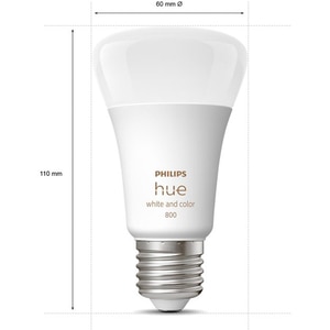 Pachet becuri LED PHILIPS Hue 8719514328365, A60 9W (60W), E27, Lumina RGB, 2 buc Pachet becuri LED PHILIPS Hue 8719514328365, A60 9W (60W), E27, Lumina RGB, 2 buc
