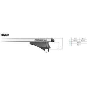 Bare transversale MENABO Tiger XL, Volvo XC90 (bara lipita), 2014-Prezent, 135 cm Bare transversale MENABO Tiger XL, Volvo XC90 (bara lipita), 2014-Prezent, 135 cm