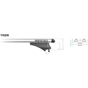 Bare transversale MENABO Tiger, Volvo XC40, 2018-Prezent, 120 cm Bare transversale MENABO Tiger, Volvo XC40, 2018-Prezent, 120 cm