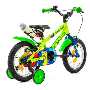 Bicicleta copii DHS Dino, roata 14", frana V-brake, verde Bicicleta copii DHS Dino, roata 14", frana V-brake, verde