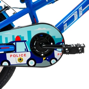 Bicicleta copii DHS Police, roata 14", frana V-brake, albastru Bicicleta copii DHS Police, roata 14", frana V-brake, albastru
