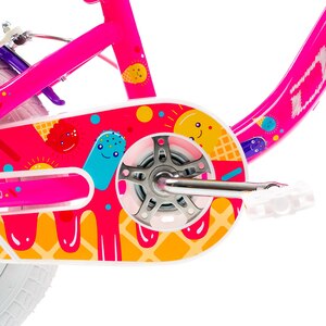 Bicicleta copii DHS Icecream, roata 14", frana V-brake, roz Bicicleta copii DHS Icecream, roata 14", frana V-brake, roz