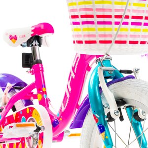 Bicicleta copii DHS Icecream, roata 14", frana V-brake, roz Bicicleta copii DHS Icecream, roata 14", frana V-brake, roz
