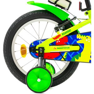 Bicicleta copii DHS Dino, roata 16", frana V-brake, verde Bicicleta copii DHS Dino, roata 16", frana V-brake, verde