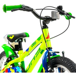Bicicleta copii DHS Dino, roata 16", frana V-brake, verde Bicicleta copii DHS Dino, roata 16", frana V-brake, verde