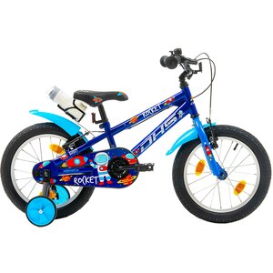 Bicicleta copii DHS Rocket, roata 16", frana V-brake, albastru Bicicleta copii DHS Rocket, roata 16", frana V-brake, albastru