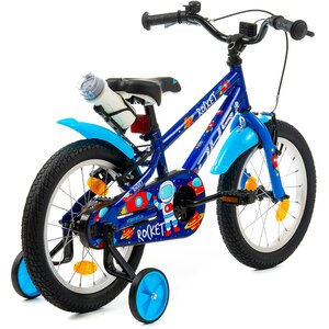Bicicleta copii DHS Rocket, roata 16", frana V-brake, albastru Bicicleta copii DHS Rocket, roata 16", frana V-brake, albastru