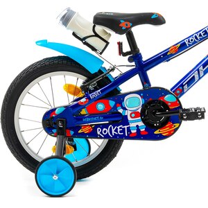 Bicicleta copii DHS Rocket, roata 16", frana V-brake, albastru Bicicleta copii DHS Rocket, roata 16", frana V-brake, albastru