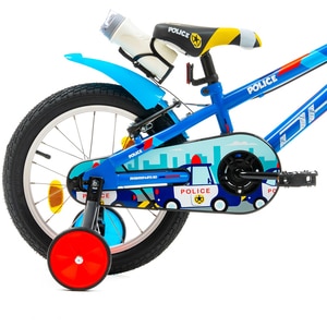 Bicicleta copii DHS Police, roata 16", frana V-brake, albastru Bicicleta copii DHS Police, roata 16", frana V-brake, albastru