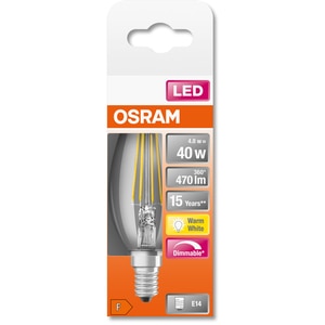 Bec LED OSRAM, E14, 5W, 470lm, dimabil, lumina calda Bec LED OSRAM, E14, 5W, 470lm, dimabil, lumina calda