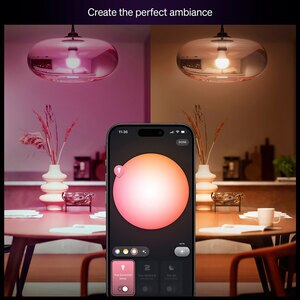 Bec LED PHILIPS HUE Essential, E27, 8W, 806lm, Wi-Fi, lumina variabila, compatibil Alexa, Google Assistant Bec LED PHILIPS HUE Essential, E27, 8W, 806lm, Wi-Fi, lumina variabila, compatibil Alexa, Google Assistant