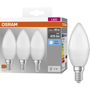 Set 3 becuri LED OSRAM, E14, 4.9W, 470lm, lumina neutra Set 3 becuri LED OSRAM, E14, 4.9W, 470lm, lumina neutra