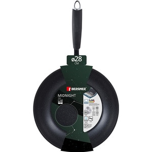 Tigaie wok BERGNER Midnight BG-30129-GR, 28cm, aluminiu, negru Tigaie wok BERGNER Midnight BG-30129-GR, 28cm, aluminiu, negru