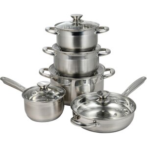Set vase BERGNER Munich BG-32144-MM-RO, 10 piese, 16-24cm, 1.8-6.1l, inox Set vase BERGNER Munich BG-32144-MM-RO, 10 piese, 16-24cm, 1.8-6.1l, inox