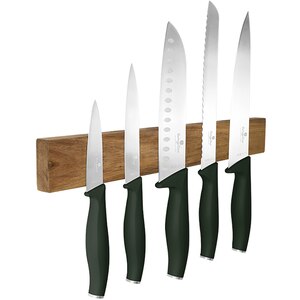 Set cutite BERLINGER HAUS BH/2978 + suport magnetic, 5 piese, otel, 9-20cm, verde Set cutite BERLINGER HAUS BH/2978 + suport magnetic, 5 piese, otel, 9-20cm, verde