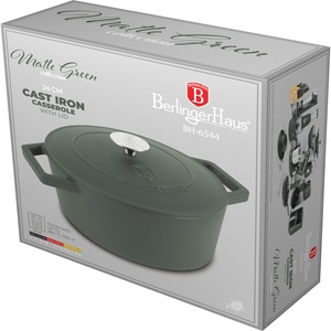 Cratita BERLINGER HAUS Matte Green BH/6544, 24cm, 4.35l, fonta, verde Cratita BERLINGER HAUS Matte Green BH/6544, 24cm, 4.35l, fonta, verde