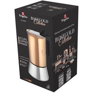 Espressor aragaz BERLINGER HAUS BH/8550, 9 cesti, 450ml, rose-gold Espressor aragaz BERLINGER HAUS BH/8550, 9 cesti, 450ml, rose-gold