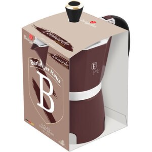 Espressor aragaz BERLINGER HAUS BH/8566N, 6 cesti, aluminiu, visiniu Espressor aragaz BERLINGER HAUS BH/8566N, 6 cesti, aluminiu, visiniu