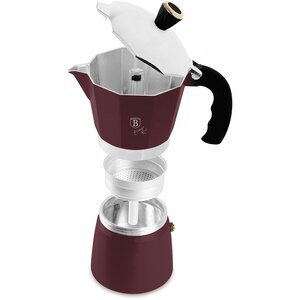 Espressor aragaz BERLINGER HAUS BH/8566N, 6 cesti, aluminiu, visiniu Espressor aragaz BERLINGER HAUS BH/8566N, 6 cesti, aluminiu, visiniu
