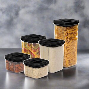 Set recipiente depozitare BERLINGER HAUS BH/8577, 5 piese, transparent Set recipiente depozitare BERLINGER HAUS BH/8577, 5 piese, transparent