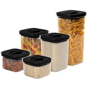 Set recipiente depozitare BERLINGER HAUS BH/8577, 5 piese, transparent Set recipiente depozitare BERLINGER HAUS BH/8577, 5 piese, transparent