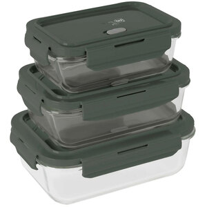 Set caserole BERLINGER HAUS BH/8791, 3 piese, 0.57 - 1.18l, sticla, transparent Set caserole BERLINGER HAUS BH/8791, 3 piese, 0.57 - 1.18l, sticla, transparent