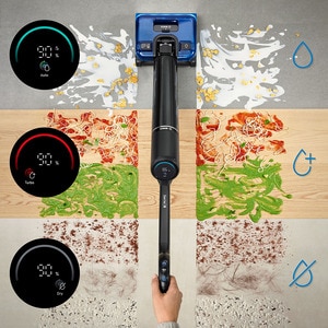Aspirator vertical cu spalare BOSCH OneFlow Seria 6 BHF61BX, 0.72l, autonomie max 40 min, bleumarin-negru Aspirator vertical cu spalare BOSCH OneFlow Seria 6 BHF61BX, 0.72l, autonomie max 40 min, bleumarin-negru