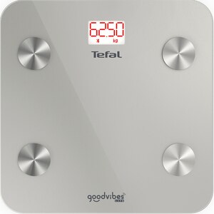 Cantar corporal TEFAL GoodVibes Life BM9600S1, 180kg, Bluetooth, sticla, argintiu Cantar corporal TEFAL GoodVibes Life BM9600S1, 180kg, Bluetooth, sticla, argintiu