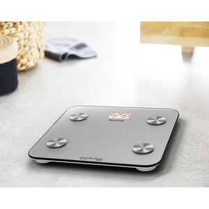 Cantar corporal TEFAL GoodVibes Life BM9600S1, 180kg, Bluetooth, sticla, argintiu Cantar corporal TEFAL GoodVibes Life BM9600S1, 180kg, Bluetooth, sticla, argintiu