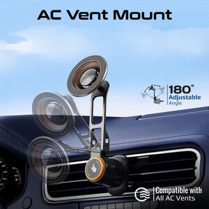 Suport auto PROMATE BridgeMount, ventilatie, MagSafe, negru Suport auto PROMATE BridgeMount, ventilatie, MagSafe, negru