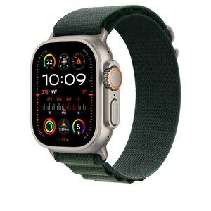 Bratara pentru APPLE Watch 49mm Dark Green Alpine Loop Medium Natural Titanium Finish, MXMV3ZM/A Bratara pentru APPLE Watch 49mm Dark Green Alpine Loop Medium Natural Titanium Finish, MXMV3ZM/A