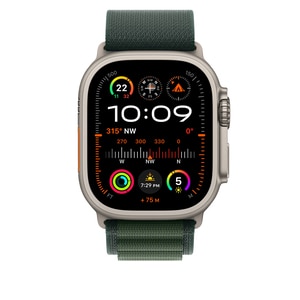 Bratara pentru APPLE Watch 49mm Dark Green Alpine Loop Large Natural Titanium Finish, MXMW3ZM/A Bratara pentru APPLE Watch 49mm Dark Green Alpine Loop Large Natural Titanium Finish, MXMW3ZM/A