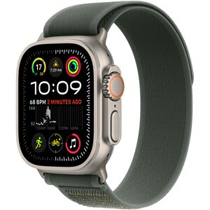 Bratara pentru APPLE Watch 49mm Green Trail Loop - S/M - Natural Titanium Finish, MXTN3ZM/A Bratara pentru APPLE Watch 49mm Green Trail Loop - S/M - Natural Titanium Finish, MXTN3ZM/A