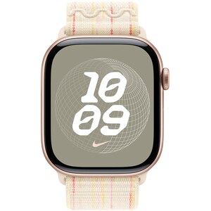 Bratara pentru APPLE Watch 46mm Sport Loop Starlight/Pink Nike, MYJE3ZM/A Bratara pentru APPLE Watch 46mm Sport Loop Starlight/Pink Nike, MYJE3ZM/A