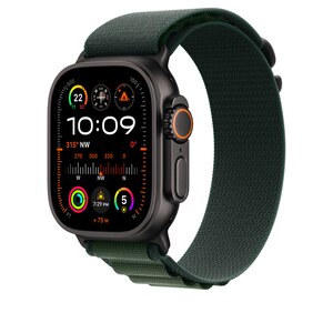 Bratara pentru APPLE Watch 49mm Dark Green Alpine Loop Small Black Titanium Finish, MYPQ3ZM/A Bratara pentru APPLE Watch 49mm Dark Green Alpine Loop Small Black Titanium Finish, MYPQ3ZM/A