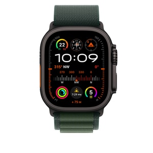 Bratara pentru APPLE Watch 49mm Dark Green Alpine Loop Medium Black Titanium Finish, MYPR3ZM/A Bratara pentru APPLE Watch 49mm Dark Green Alpine Loop Medium Black Titanium Finish, MYPR3ZM/A