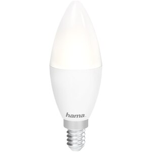 Bec LED Smart HAMA 176602, E14, 5.5W, 470lm, Wi-Fi, lumina variabila, compatibil Alexa Bec LED Smart HAMA 176602, E14, 5.5W, 470lm, Wi-Fi, lumina variabila, compatibil Alexa