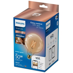 Bec LED Smart PHILIPS 8719514372122, E27, 7W, 640lm, Wi-Fi, lumina variabila, compatibil Alexa, Google Assistant Bec LED Smart PHILIPS 8719514372122, E27, 7W, 640lm, Wi-Fi, lumina variabila, compatibil Alexa, Google Assistant